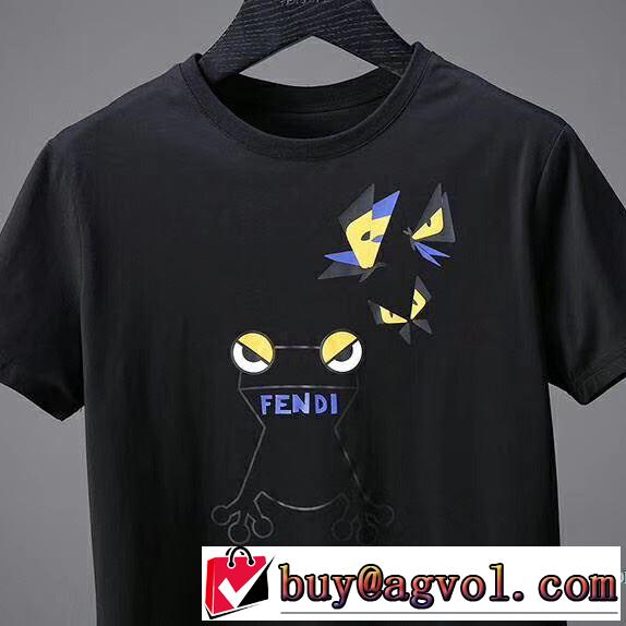 赤字価格 2色可選 乾きやすい 2018春夏新作 半袖Tシャツ フェンディ FENDI