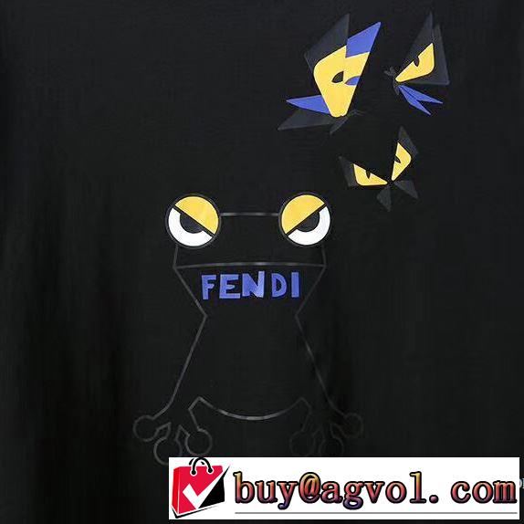 赤字価格 2色可選 乾きやすい 2018春夏新作 半袖Tシャツ フェンディ FENDI