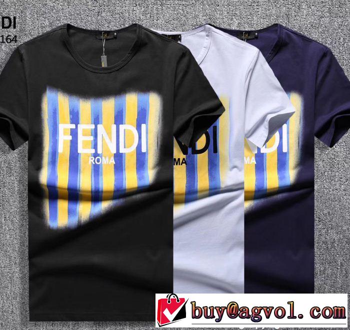 人気デザインで欲しい フェンディ FENDI 2018年人気満々のブランド 半袖Tシャツ 3色可選
