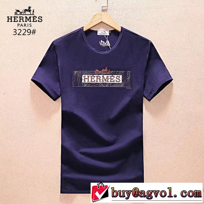 2018春夏新作 欧米韓流 エルメス HERMES 柔らかい手触り 半袖Tシャツ 3色可選
