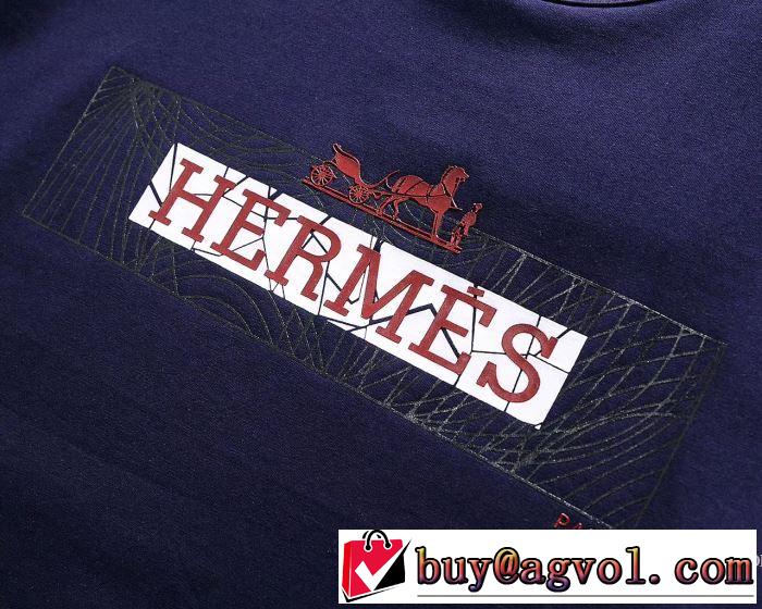 2018春夏新作 欧米韓流 エルメス HERMES 柔らかい手触り 半袖Tシャツ 3色可選