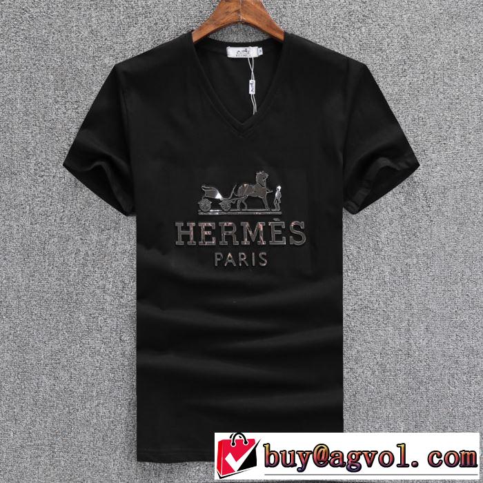 絶妙な新商品 通気性に優れた 2018春夏新作 半袖Tシャツ 3色可選 エルメス HERMES
