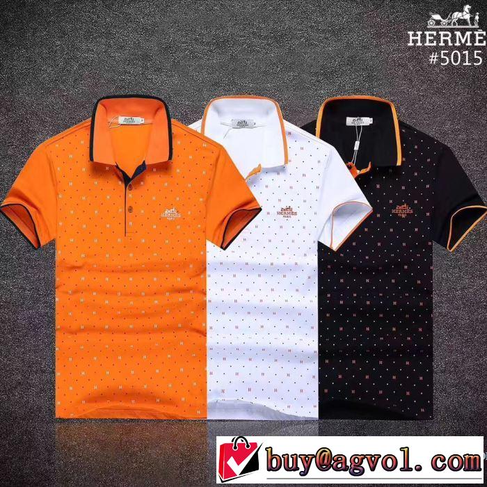 3色可選 エルメス HERMES 2018春夏新作 着回し度抜群 格好良いアイテム 半袖Tシャツ