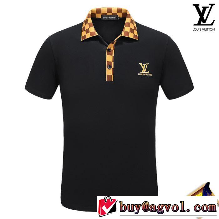 耐久性のあるタフなLOUIS VUITTONルイ ヴィトン通販ビジネス用メンズポロネック半袖Tシャツ
