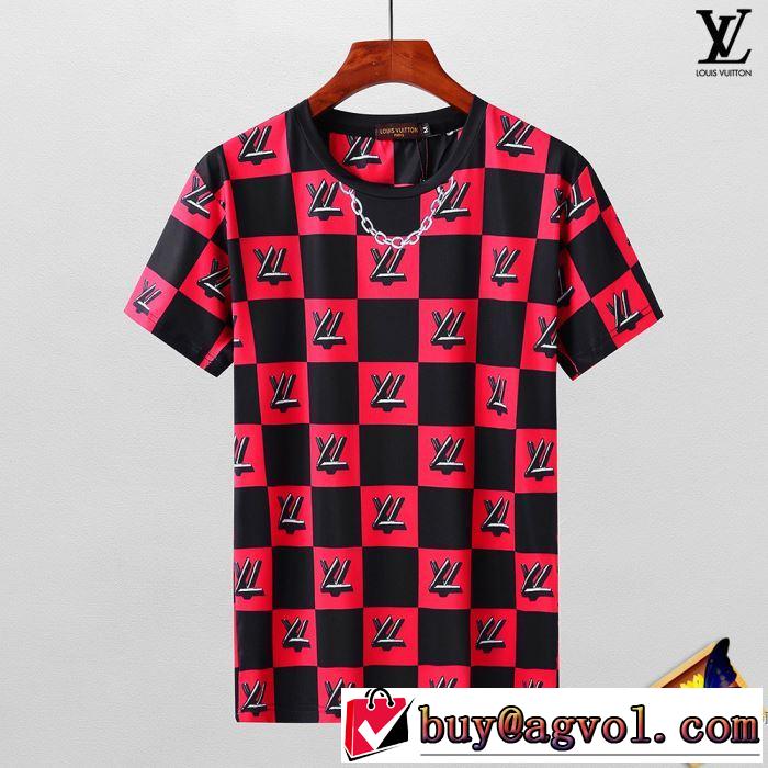 高感度アイテム シンプル 半袖Tシャツ ルイ ヴィトン LOUIS VUITTON 2色可選 2018春夏新作