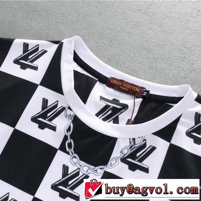高感度アイテム シンプル 半袖Tシャツ ルイ ヴィトン LOUIS VUITTON 2色可選 2018春夏新作
