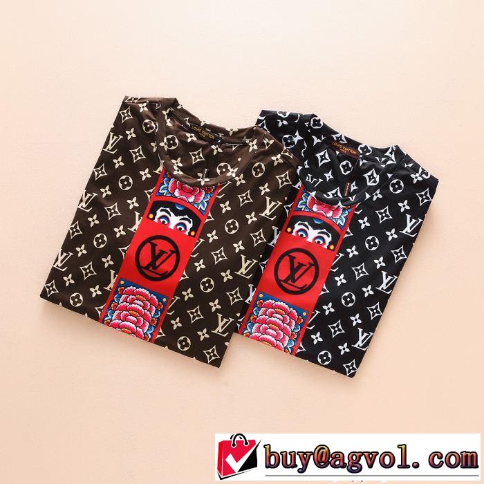 ミックス感が溢れる 2色可選 ルイ ヴィトン LOUIS VUITTON 半袖Tシャツ 2018夏の定番新品到来!