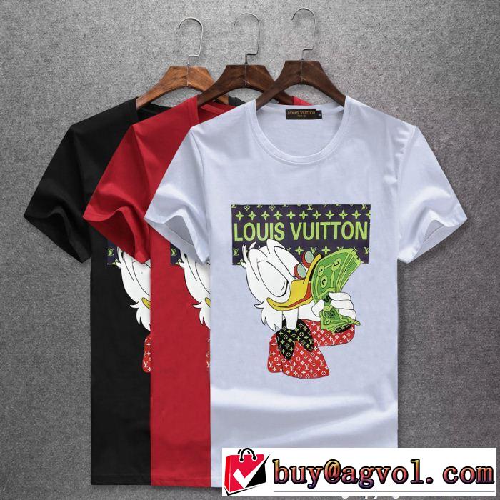 ルイ ヴィトン LOUIS VUITTON 2018新品入荷 半袖Tシャツ 3色可選 今年っぽくNEWファッション