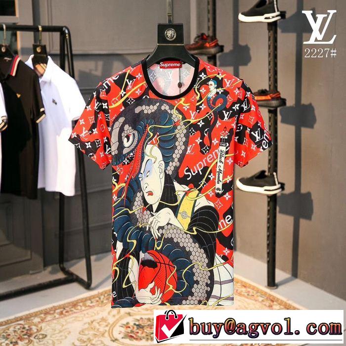 オシャレを満喫できる ルイ ヴィトン LOUIS VUITTON 半袖Tシャツ 2色可選 2018年春夏入荷
