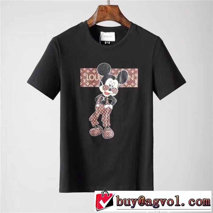 LOUIS VUITTONルイヴィトンｔシャツコピーMickey Mouseプリントメンズクルーネック半袖
