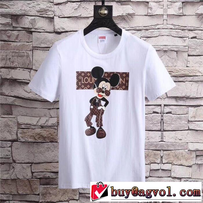 LOUIS VUITTONルイヴィトンｔシャツコピーMickey Mouseプリントメンズクルーネック半袖