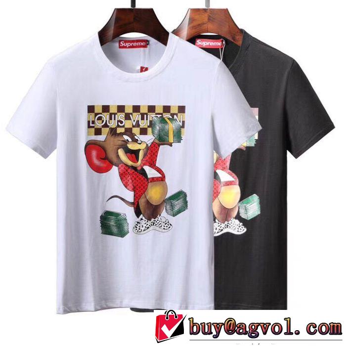  流行の注目ブランド 半袖Tシャツ 人気デザインで欲しい  ルイ ヴィトン LOUIS VUITTON  2色可選