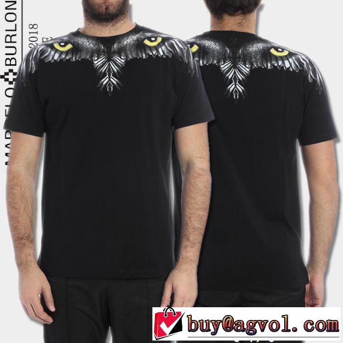  今季爆発的な人気 マルセロバーロン 2色可選 希少価値大  Marcelo Burlon 半袖Tシャツ 夏季超人気アイテム