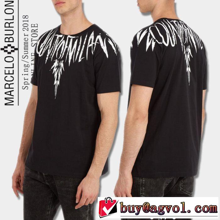  今年っぽくNEWファッション マルセロバーロン 2色可選 高級感が漂う  Marcelo Burlon 半袖Tシャツ
