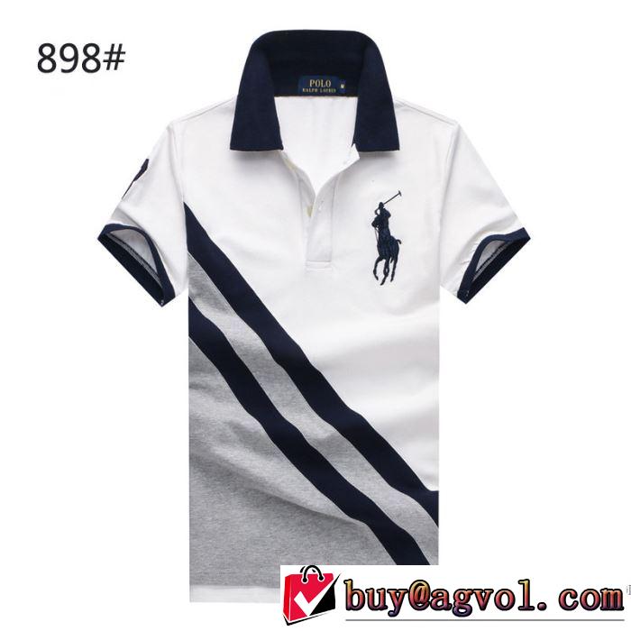 ポロ ラルフローレン Polo Ralph Lauren 2018春夏新作 半袖Tシャツ 国内完売 3色可選 収縮性のある