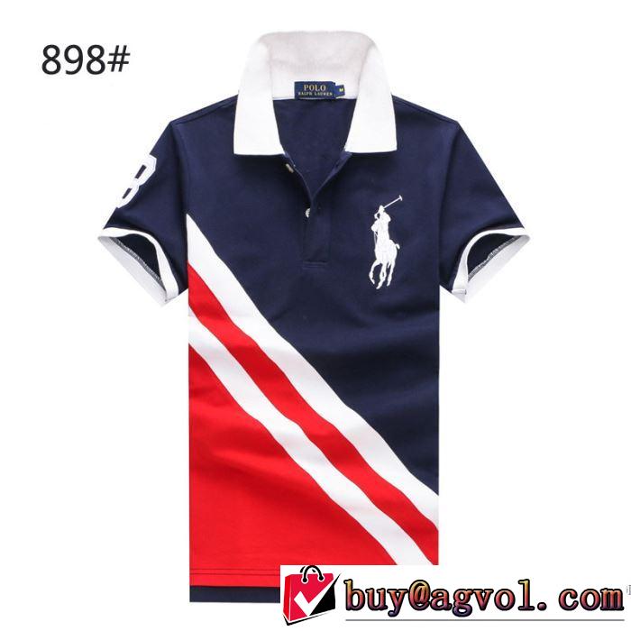 ポロ ラルフローレン Polo Ralph Lauren 2018春夏新作 半袖Tシャツ 国内完売 3色可選 収縮性のある
