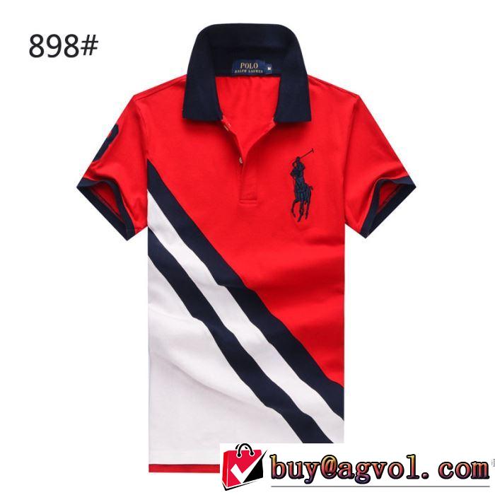 ポロ ラルフローレン Polo Ralph Lauren 2018春夏新作 半袖Tシャツ 国内完売 3色可選 収縮性のある