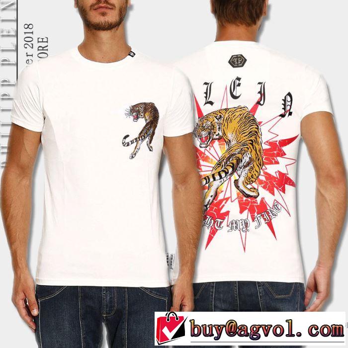 乾きやすい フィリッププレイン PHILIPP PLEIN 2018春夏新作 半袖Tシャツ 2色可選 人気セール格安