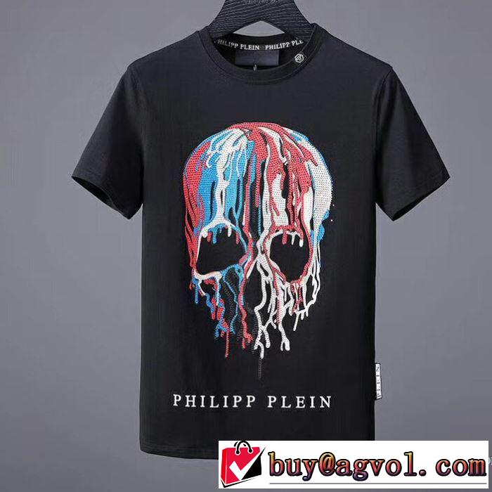 2018春夏新作 着心地満点 半袖Tシャツ 2色可選 フィリッププレイン PHILIPP PLEIN 赤字超特価安い