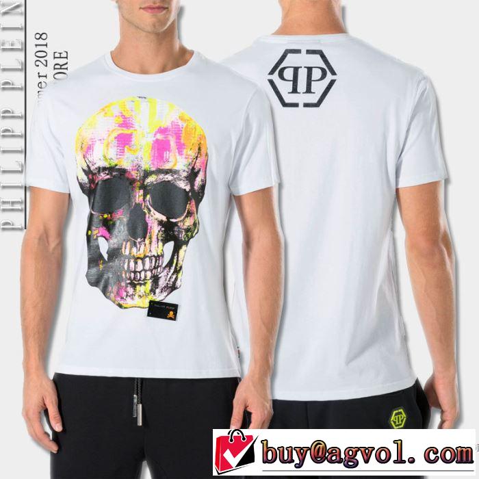  快適な着心地 2018春夏新作 半袖Tシャツ 2色可選 おすすめデザイン フィリッププレイン PHILIPP PLEIN