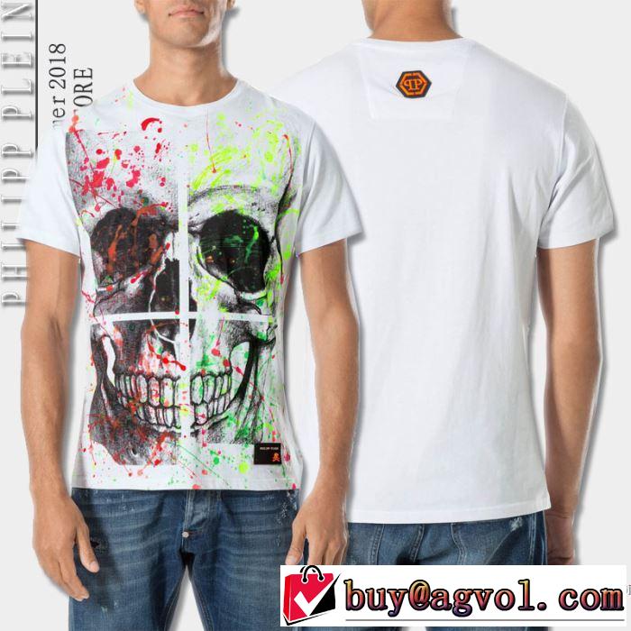 2018春夏新作 上品キレイ 半袖Tシャツ フィリッププレイン PHILIPP PLEIN 2色可選 クールビズ