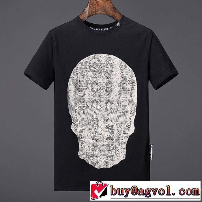 海外限定アイテム 半袖Tシャツ 2018春夏新作 2色可選 吸汗性に優れ フィリッププレイン PHILIPP PLEIN