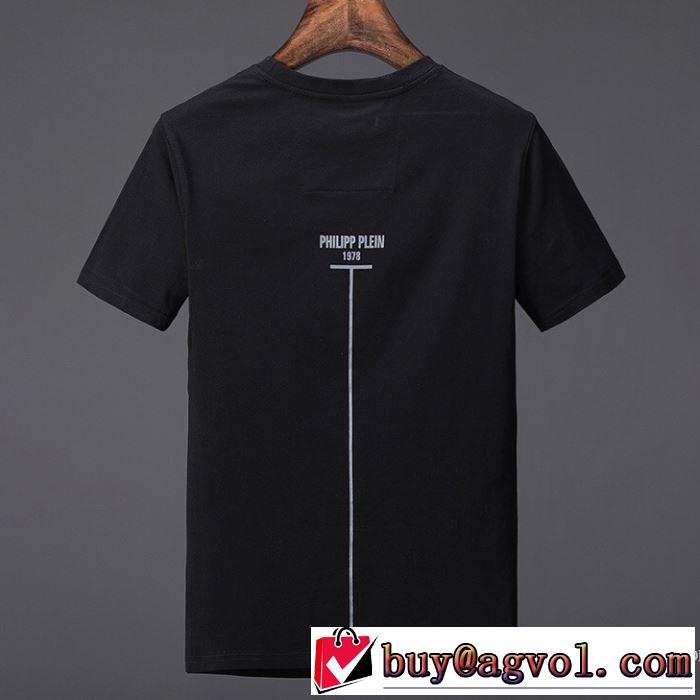 海外限定アイテム 半袖Tシャツ 2018春夏新作 2色可選 吸汗性に優れ フィリッププレイン PHILIPP PLEIN