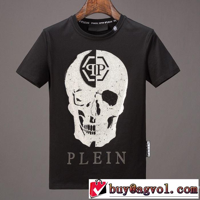 乾きやすい 半袖Tシャツ 2色可選 フィリッププレイン PHILIPP PLEIN 2018春夏新作 高級感が漂う