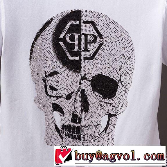 乾きやすい 半袖Tシャツ 2色可選 フィリッププレイン PHILIPP PLEIN 2018春夏新作 高級感が漂う