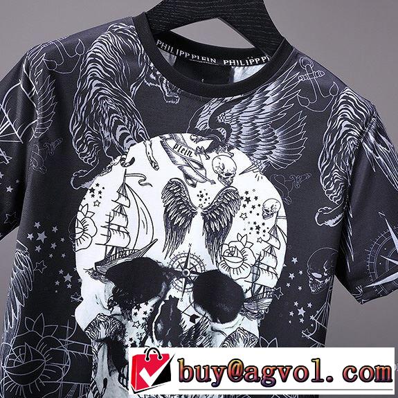 2色可選 お洒落に魅せる 2018春夏新作 半袖Tシャツ 在庫を確保 フィリッププレイン PHILIPP PLEIN