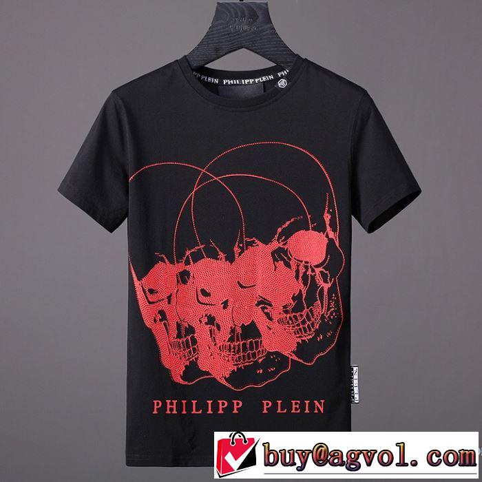 フィリッププレイン PHILIPP PLEIN 2018春夏新作 すっかり定番化 半袖Tシャツ 2色可選 肌に馴染みやすい