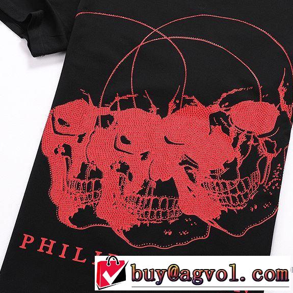 フィリッププレイン PHILIPP PLEIN 2018春夏新作 すっかり定番化 半袖Tシャツ 2色可選 肌に馴染みやすい
