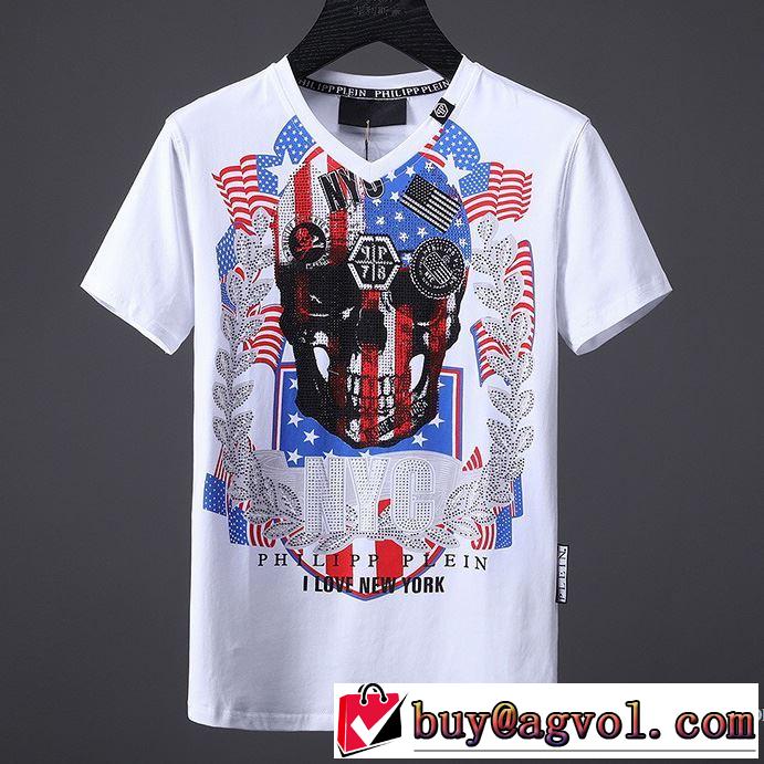 乾きやすい フィリッププレイン PHILIPP PLEIN 2018春夏新作 半袖Tシャツ 2色可選 希少価値大
