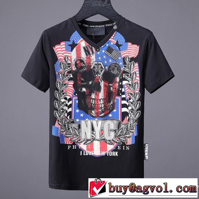 乾きやすい フィリッププレイン PHILIPP PLEIN 2018春夏新作 半袖Tシャツ 2色可選 希少価値大