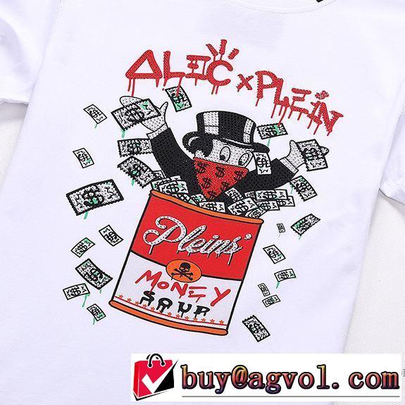 稀少*入手困難 2018春夏新作 半袖Tシャツ 2色可選 自然な肌触り フィリッププレイン PHILIPP PLEIN