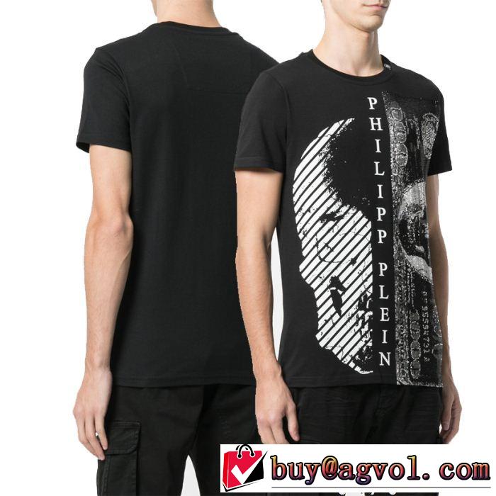 2018年春夏シーズン フィリッププレイン PHILIPP PLEIN モデル大絶賛  半袖Tシャツ 2色可選