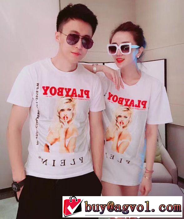 目前の注目ブランド 個性的なモデル フィリッププレイン PHILIPP PLEIN 定番品質保証 2色可選 男女兼用 半袖Tシャツ