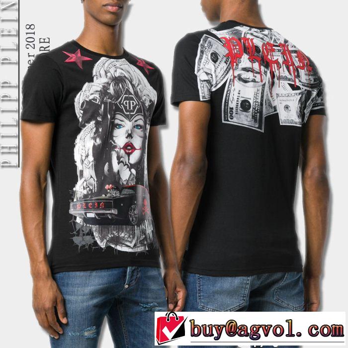 定番品質保証  半袖Tシャツ 2色可選  春夏超人気の最新作 フィリッププレイン PHILIPP PLEIN 美品*入手困難