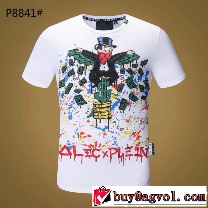 PHILIPP PLEIN 2色可選高感度アイテム 半袖/Tシャツスタイリッシュな印象フィリッププレイン