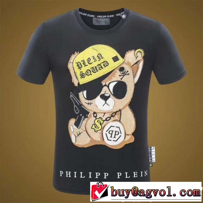 美品*入手困難フィリッププレイン軽量で薄手の PHILIPP PLEIN 2色可選 半袖/Tシャツ