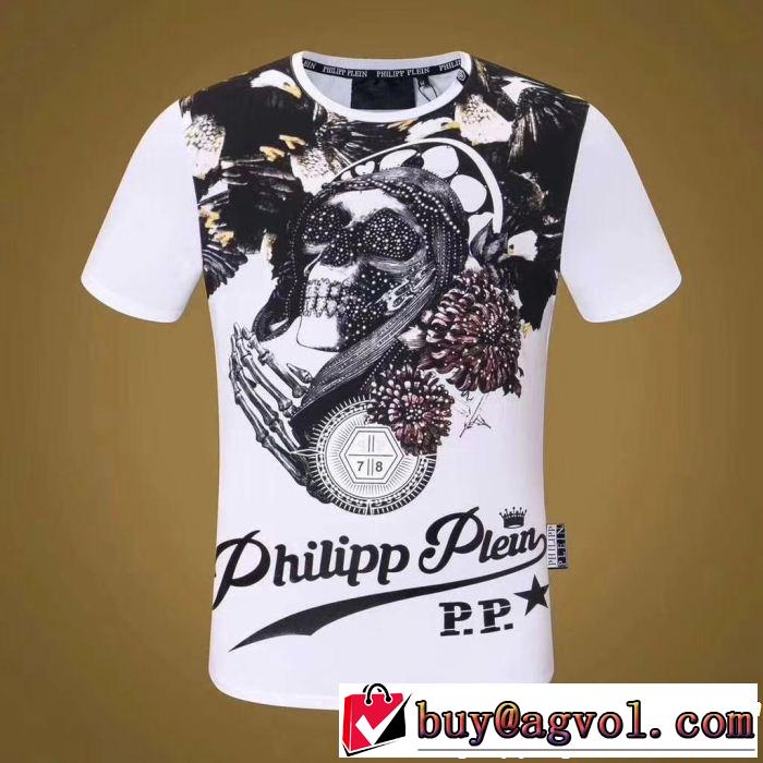 超人気美品 PHILIPP PLEIN 2色可選 半袖/Tシャツ上品でベーシックフィリッププレイン