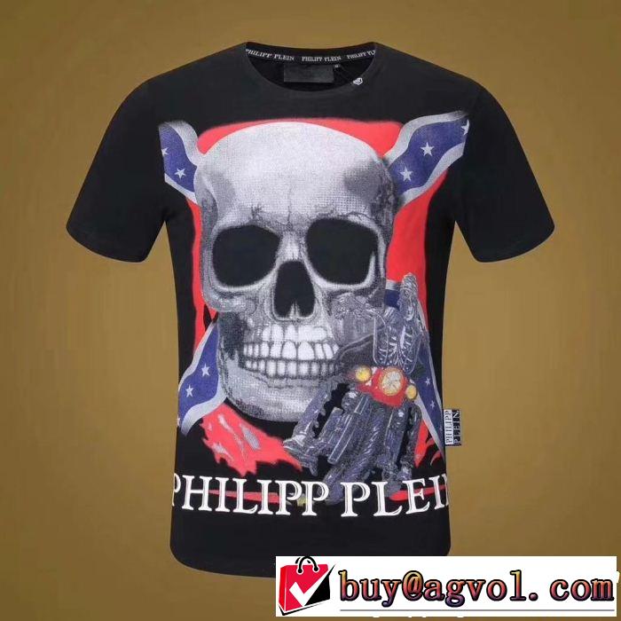 大人っぽく知的な フィリッププレイン 2色可選 半袖/Tシャツ稀少*入手困難 PHILIPP PLEIN