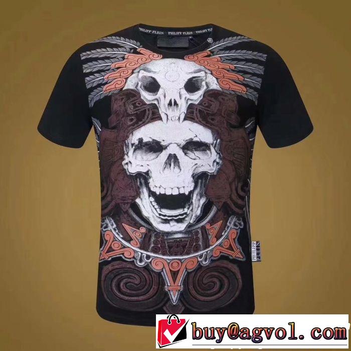 PHILIPP PLEIN2色可選 半袖/Tシャツファッショニスタ愛用吸汗性に優れフィリッププレイン