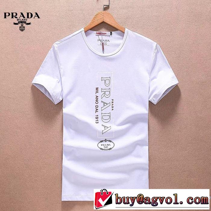 プラダ PRADA カジュアルスタイルに 半袖Tシャツ 2018春夏新作 3色可選 乾きやすい