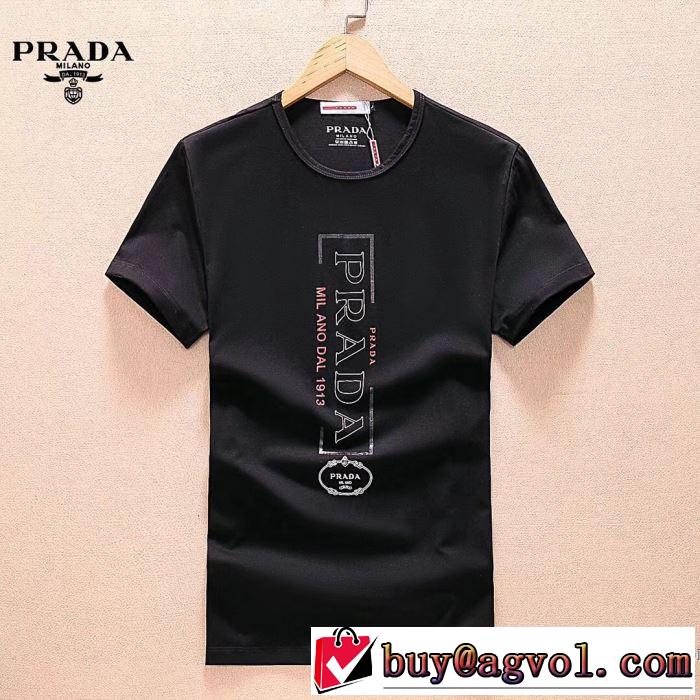 プラダ PRADA カジュアルスタイルに 半袖Tシャツ 2018春夏新作 3色可選 乾きやすい