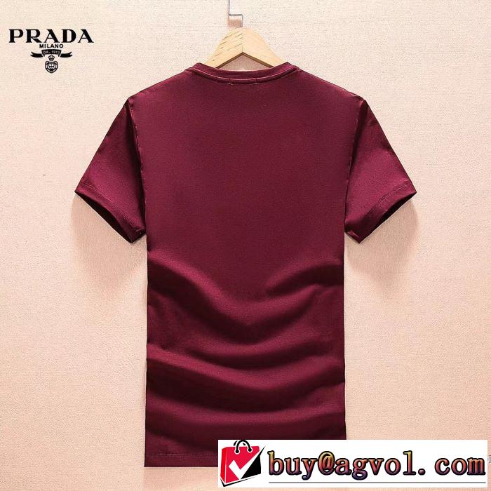 プラダ PRADA カジュアルスタイルに 半袖Tシャツ 2018春夏新作 3色可選 乾きやすい