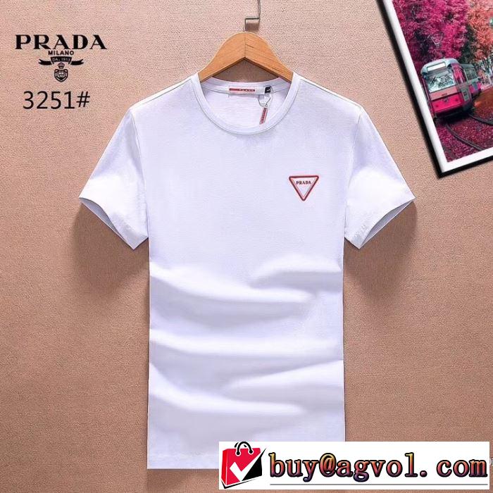 肌に馴染みやすい 3色可選 2018春夏新作 プラダ PRADA 半袖Tシャツ 話題の新作到着！