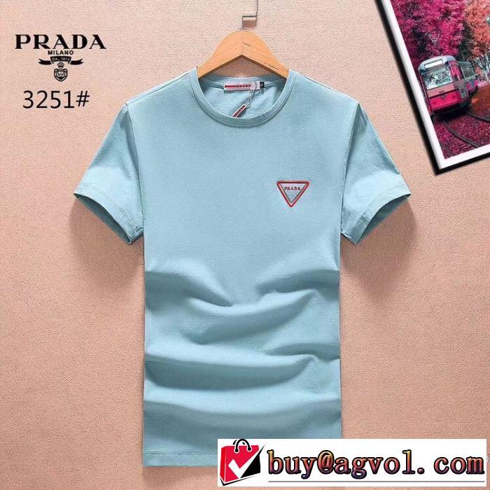 肌に馴染みやすい 3色可選 2018春夏新作 プラダ PRADA 半袖Tシャツ 話題の新作到着！