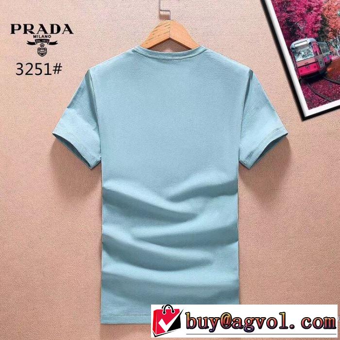 肌に馴染みやすい 3色可選 2018春夏新作 プラダ PRADA 半袖Tシャツ 話題の新作到着！