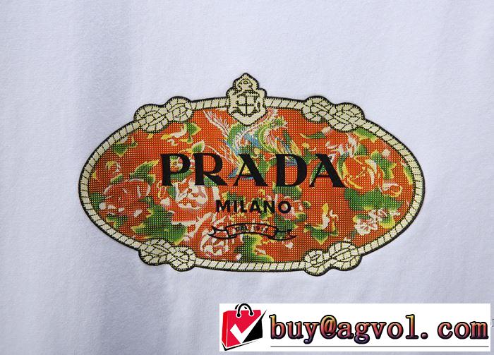 優しいフィット感 プラダ PRADA 半袖Tシャツ 2018年人気満々のブランド 2色可選